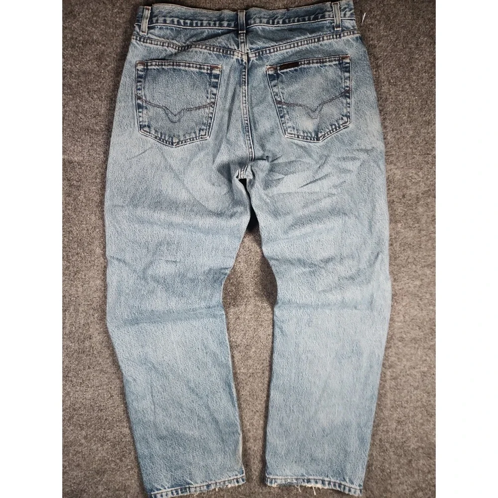 Harley Davidson Vintage Jeans 36x29 Light Wash Distressed USA Made MotorClothes